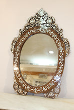 Load image into Gallery viewer, Mother of pearl inlay console and mirror .
