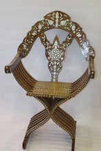 Lade das Bild in den Galerie-Viewer, Beech wood chair mother-of-pearl inlay
