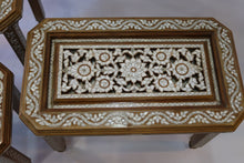 Load image into Gallery viewer, Antique tea tables set mother-of-pearl inlay
