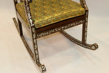 Load image into Gallery viewer, Walnut wood hammock chair mother-of-pearl inlay
