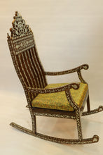 Load image into Gallery viewer, Walnut wood hammock chair mother-of-pearl inlay
