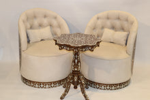 Load image into Gallery viewer, Neoclassical chairs set with accent table
