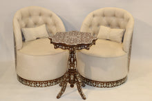 Load image into Gallery viewer, Neoclassical chairs set with accent table
