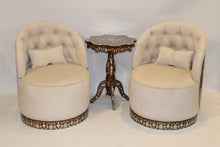 Load image into Gallery viewer, Neoclassical chairs set with accent table
