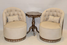 Load image into Gallery viewer, Neoclassical chairs set with accent table
