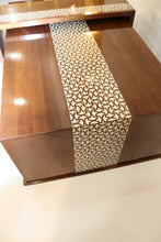 Load image into Gallery viewer, Walnut wood coffee table mother of pearl inlay
