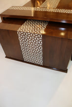 Load image into Gallery viewer, Walnut wood coffee table mother of pearl inlay
