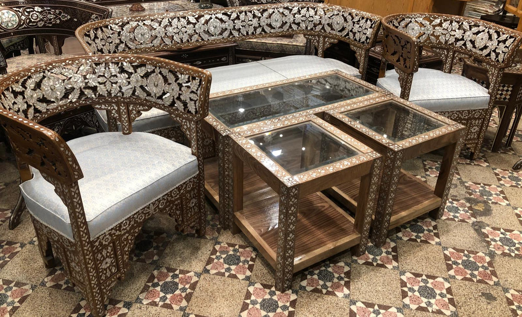 Handcrafted Arabic Design Chairs set