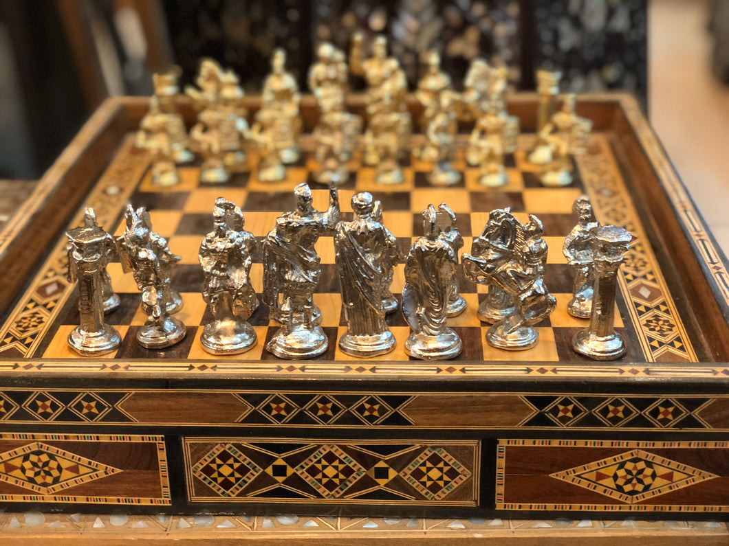 Handcrafted Chess Mosaic Box