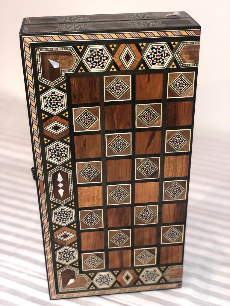 Handcrafted Chess and tawla (Board Game) Board