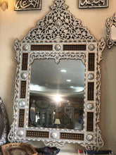 Load image into Gallery viewer, Handcrafted full inlaid mother of pearl Mirror
