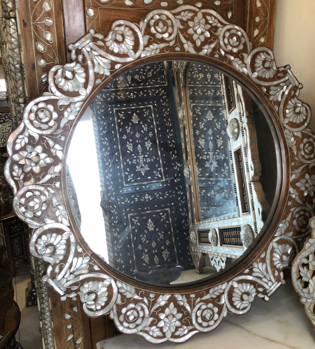 Handcrafted circle mirror