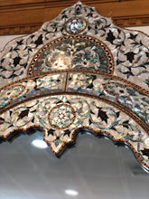 Load image into Gallery viewer, Handcrafted console Table with Mirror full mother of pearl
