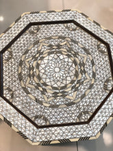 Load image into Gallery viewer, Handcrafted full mother of pearl inlaid table
