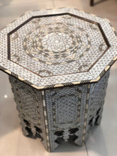 Load image into Gallery viewer, Handcrafted full mother of pearl inlaid table
